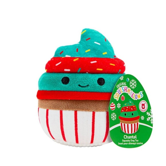 NWT Squishmallow Plush Cupcake Holiday Dog Toy - Picture 1 of 4